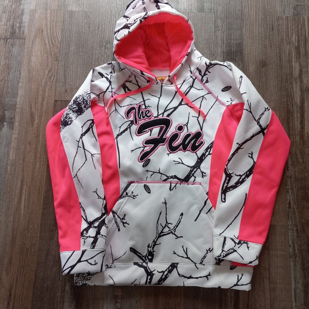 Trail Crest The Fin Pink Camo Hoodie Size Small